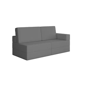 Sofá Cama Modular Flip 2 Lugares Magic Cinza