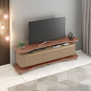 Rack para Tv 75 Polegadas 57cm X 180cm Guarapari Cinza/Freijó