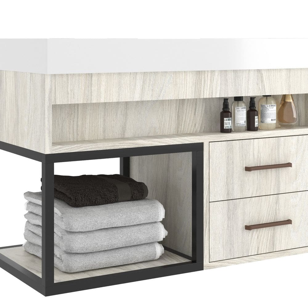 Gabinete para Banheiro Suspenso New 80 Carvalho