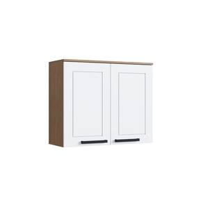 Armário para Cozinha Aéreo 2 Portas Provençal Jequitiba/Branco