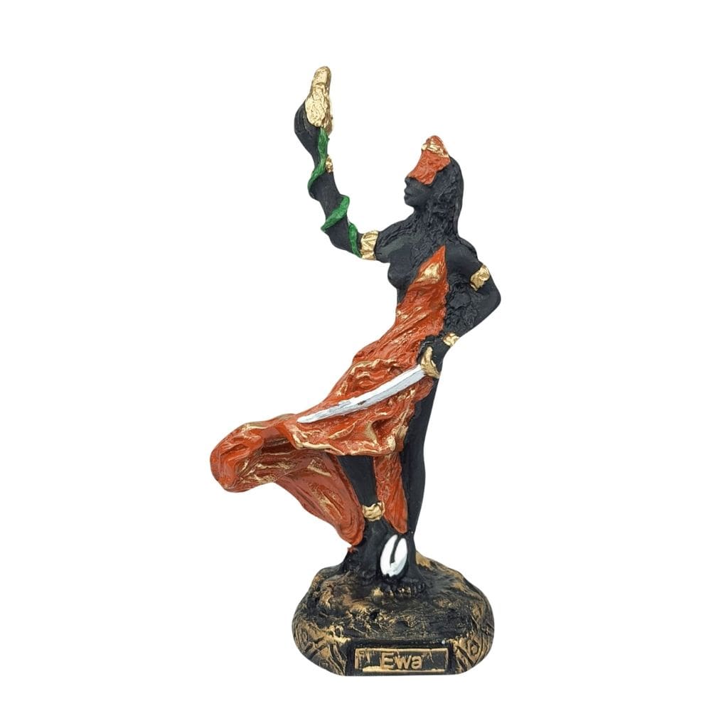 Imagem Ewa Yewá orixá estátua umbanda candomblé resina 15 cm