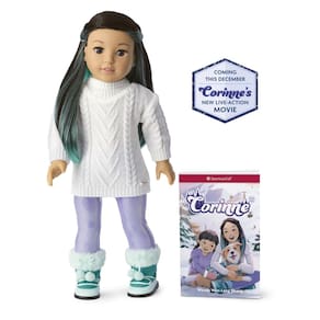 Boneca American Girl Corinne Tan Girl of the Year 2022 45 cm com livro