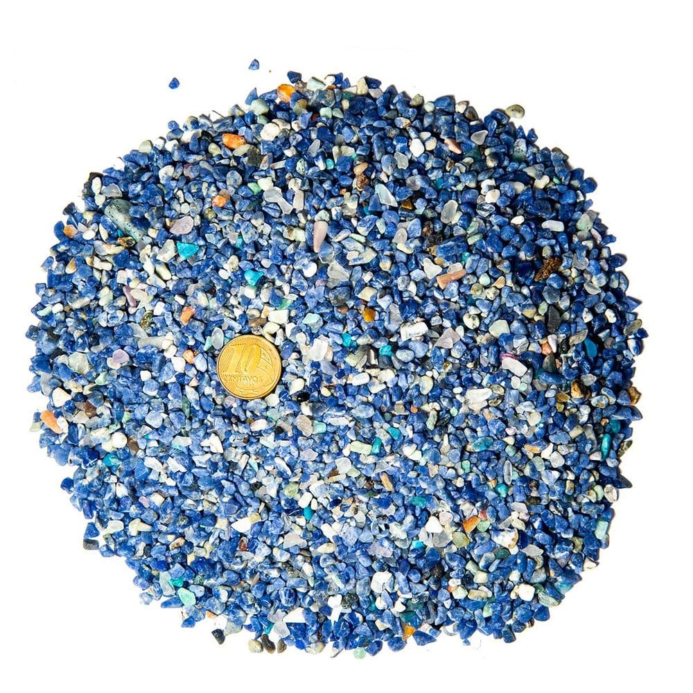 500g Sodalita Azul Rolado Pedra Natural Areia 3 a 8 mm Tipo B