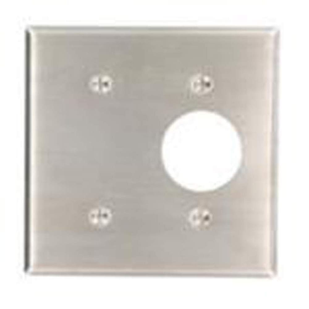 Placa de parede Leviton 84085-40 SS WP 2G BLANK/REC 1.406 furos