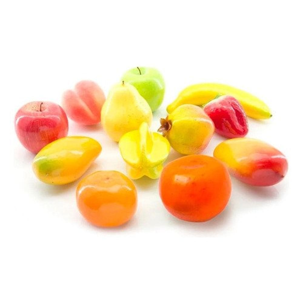 Kit 2 Pacotes de Frutas Artificiais Decoração Enfeite 24 Unidades
