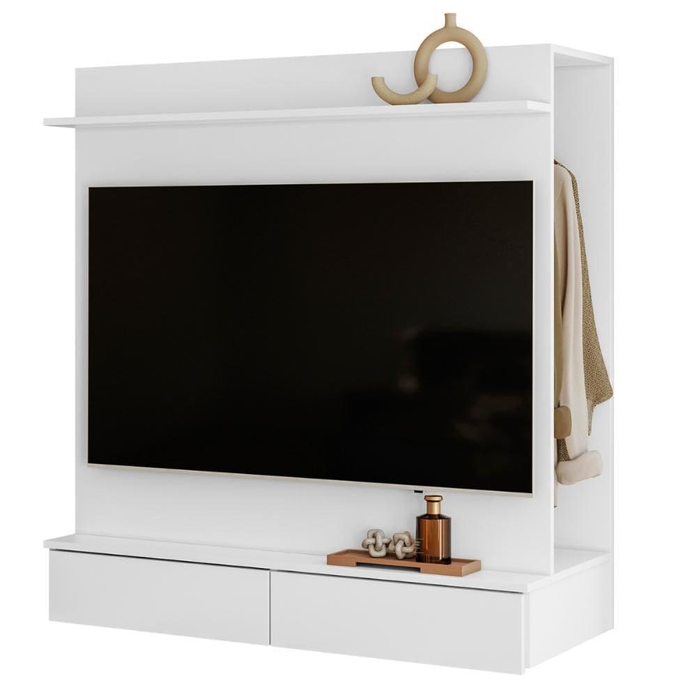 Closet com Painel Wave 108cm 2 Gavetas e Cabideiro