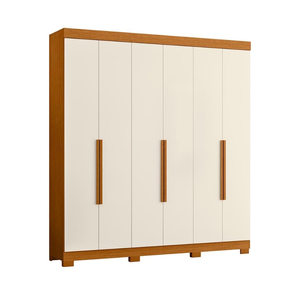 Guarda Roupa Vinci 200cm 6 Portas 3 Gavetas com Pés