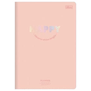Planner Mensal 2026 Grampeado M7 Happy Salmão Tilibra
