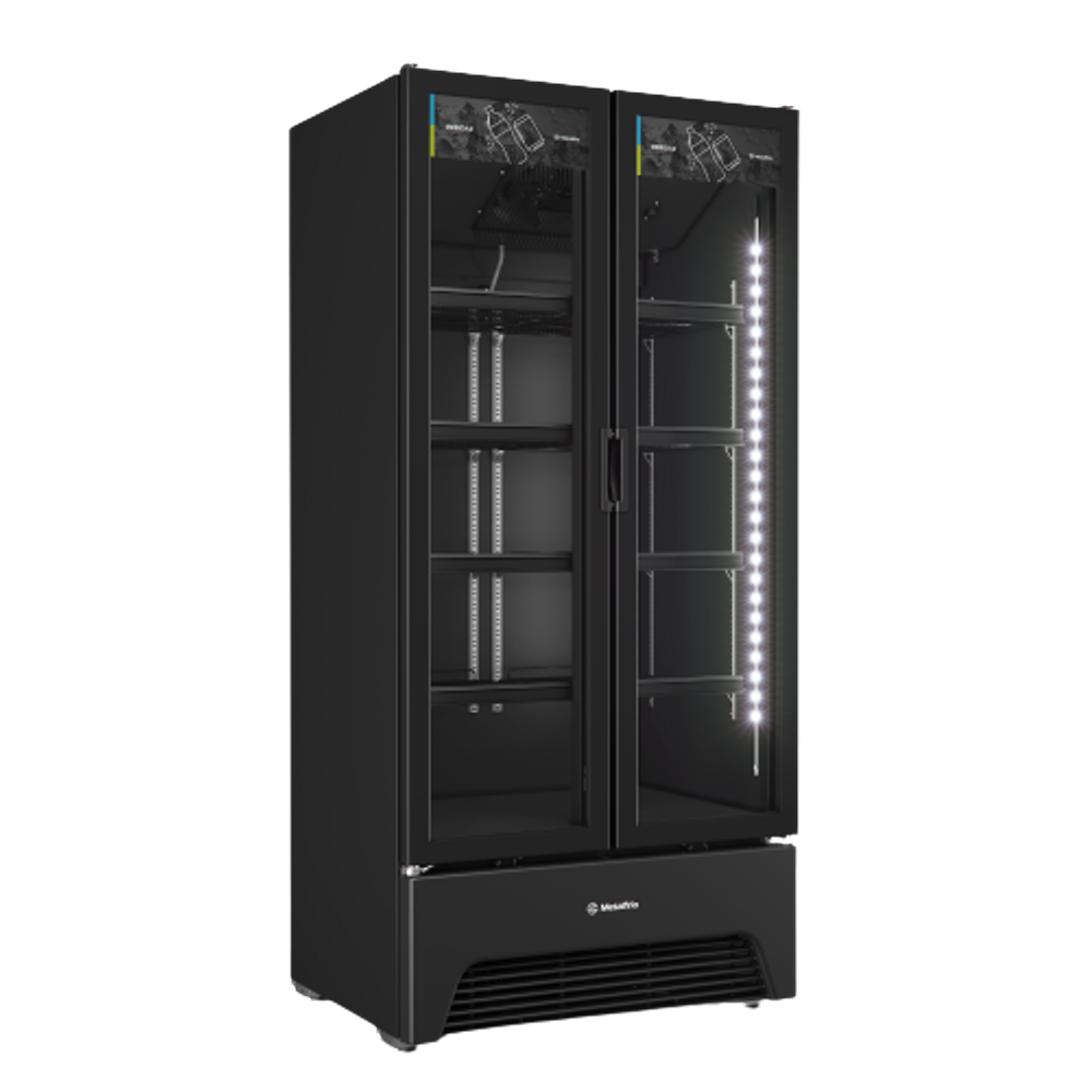 Refrigerador Expositor, Porta Dupla Slim  VB70 Optima All Black Metalfrio 220v 752L