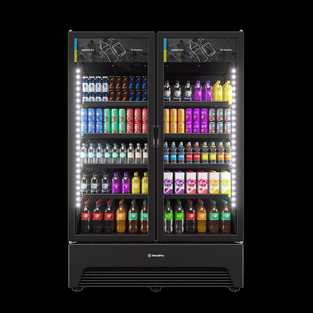 VBM3 All Black - Refrigerador Expositor, Porta Dupla - 1.257L - METALFRIO