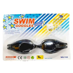 Kit Óculos de Plástico para Natação N244271-9 Preto - Quanhe