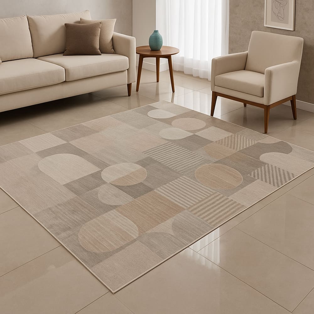 Tapete Belga Stillo Pelo Baixo 100% Viscose 100x140cm - 045