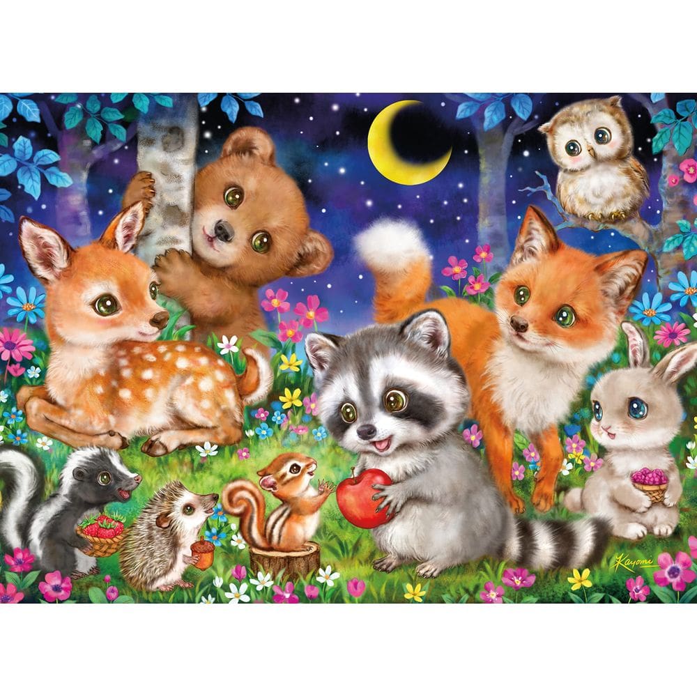 Quebra-cabeça Ceaco Kayomi Harai Woodland Friends 100 peças