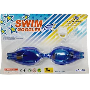 Kit Óculos Plástico p/ Natação N244271-9 Azul Escuro-Quanhe