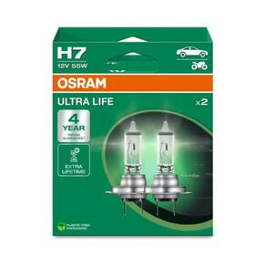 Par Lâmpada H7 Osram Ultra Life Amarela 3200k 55w