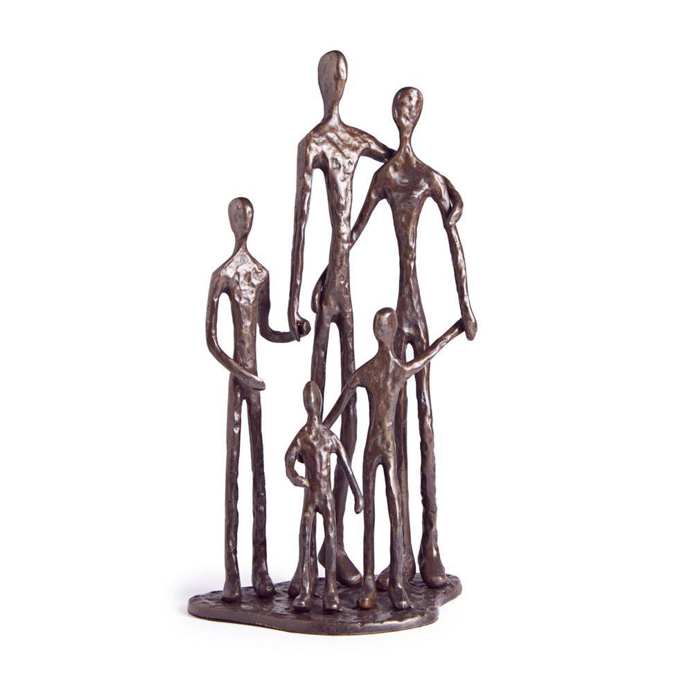 Escultura Danya B. Home Shelf Décor Bronze Family of Five