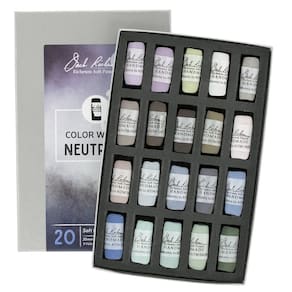 Pastéis macios Jack Richeson 422952, cor neutra laminada à mão