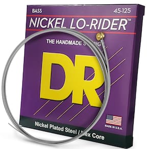 Cordas de baixo DR Strings Nickel Lo-Rider 5 cordas 45-125
