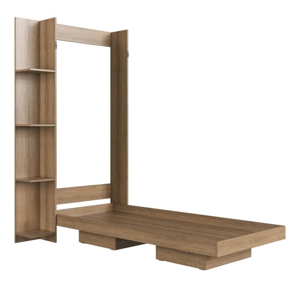 Cama Articulada Solteiro Vertical com 4 Prateleiras e 2 Nichos CV1085 80cm - Art In Móveis
