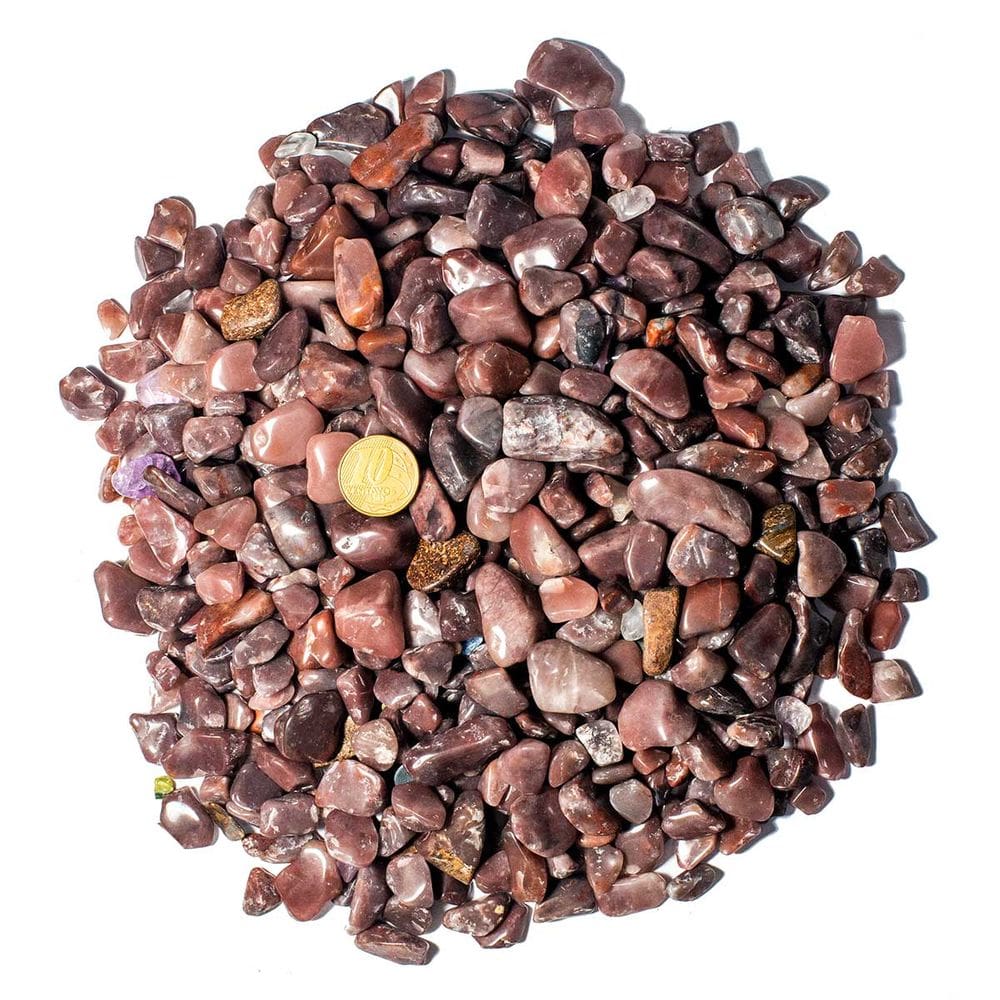 1 kg Aragonita Roxa Rolado Pedra Natural PP 5 a 10mm Tipo B