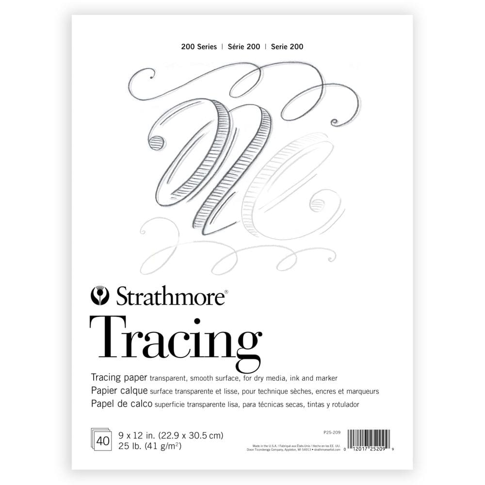 Papel de rastreamento Strathmore Série 200 9 x 12 polegadas 41 g/m2 40 folhas