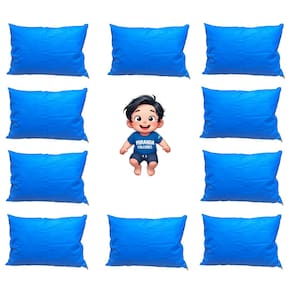 Kit 50 Capas Travesseiro 50 X 70 Hospitalar Impermeável azul