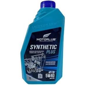 Oleo Motor Motorlub Plus 5W40 Api Sn Sintético 1L