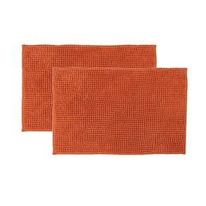 Kit 2 Tapetes Banheiro Bolinha Antiderrapante Salmão 58x38cm