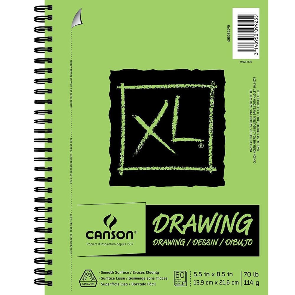 Papel de desenho Canson XL Series Wirebound 14x21,6 cm 60 folhas