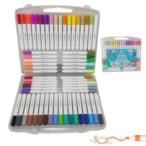 Canetinha Caneta Marcador 60 Cores Tinta Acrilica Permanente A Prova dAgua Estojo Pintura Desenho Escultura Artesanato