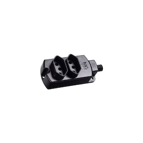 Régua com 2 Tomadas MarGirius TMU2-320 2P+T 20A Preta Bivolt
