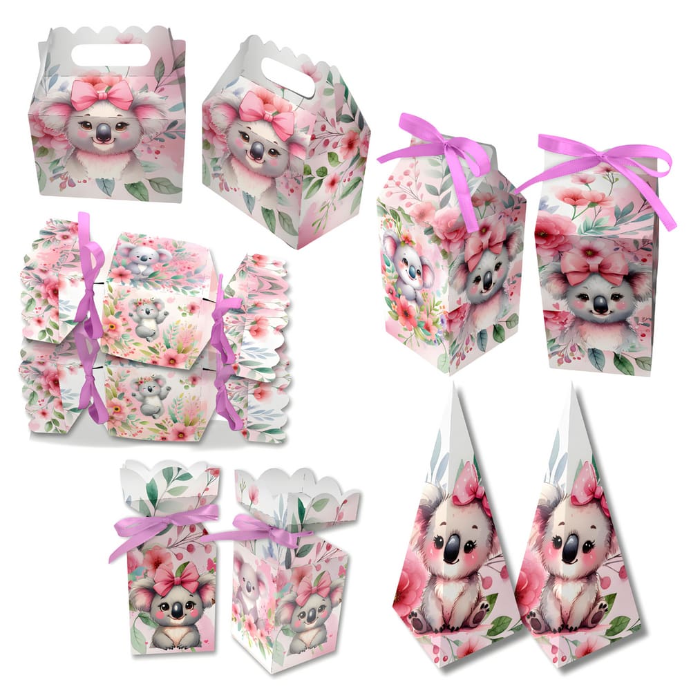 Kit Festa Coala 50 Peças Decoração Aniversário Chá De Bebê