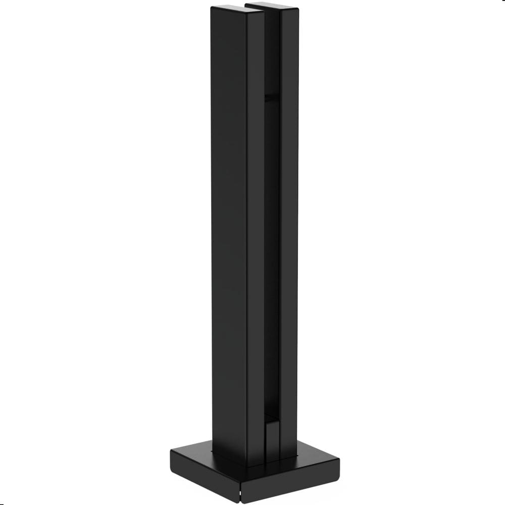 Torre Guarda Corpo Pinça 1 Furo Para Vidro 40cm Preto FS