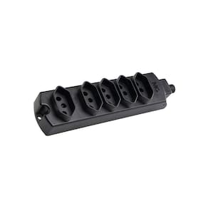Régua com 5 Tomadas MarGirius TMU5-320 2P+T 20A Preta Bivolt