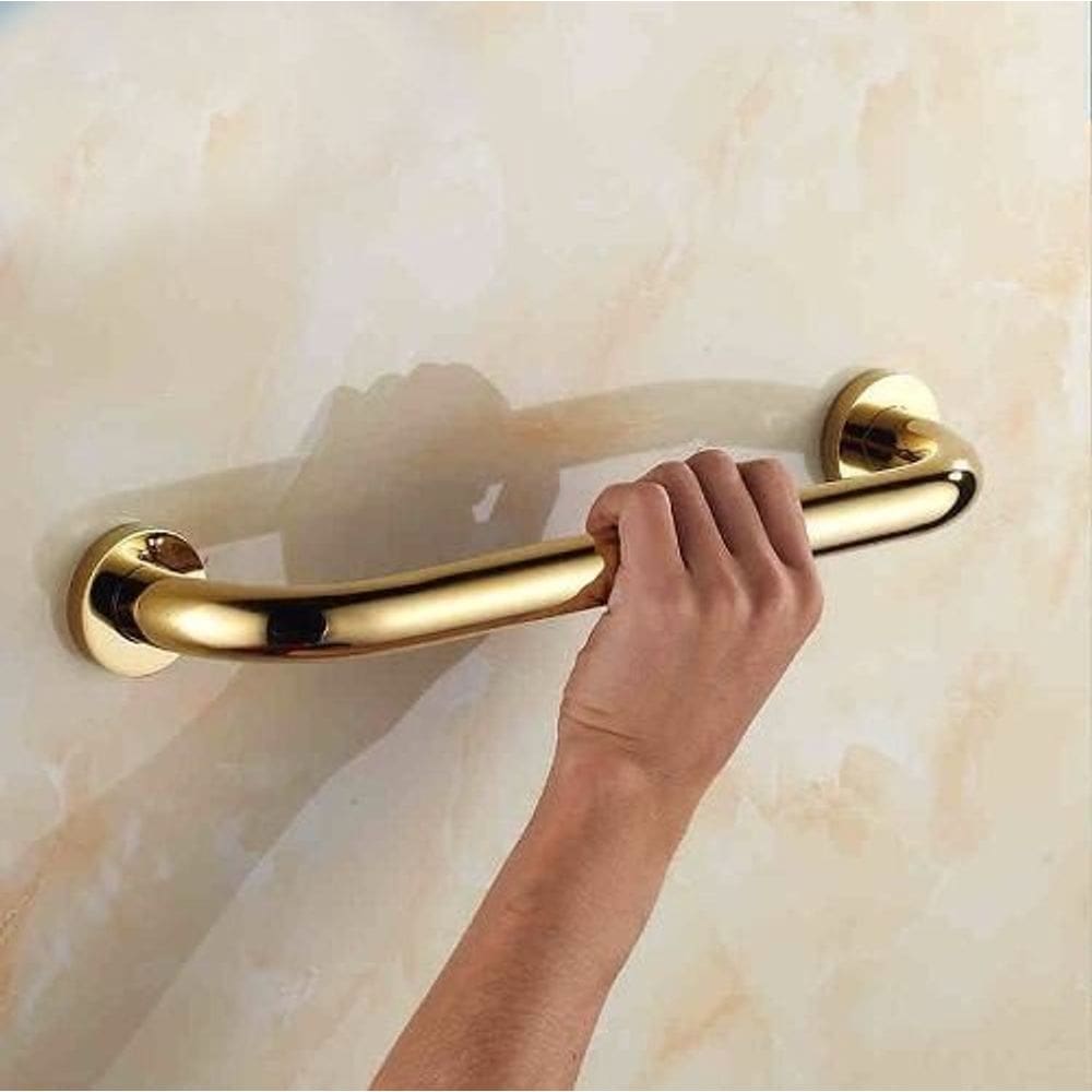 Barra De Apoio Latão Dourado Idosos E Deficientes 45cm