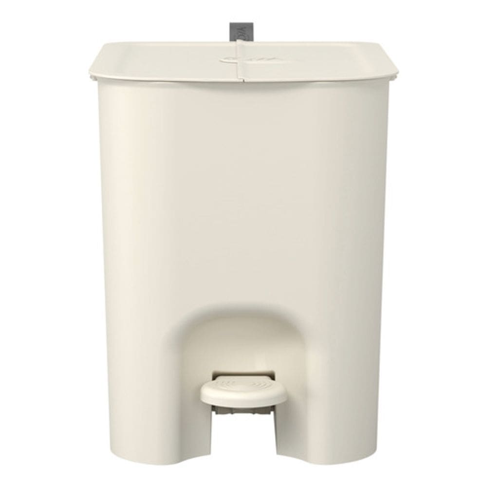 Lixeira De Piso Square Pedal Plastico 12l 32x27x22cm - Bege