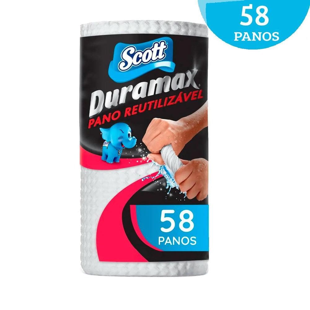 Pano Em Rolo Reutilizável Scott Duramax 58 Unidades