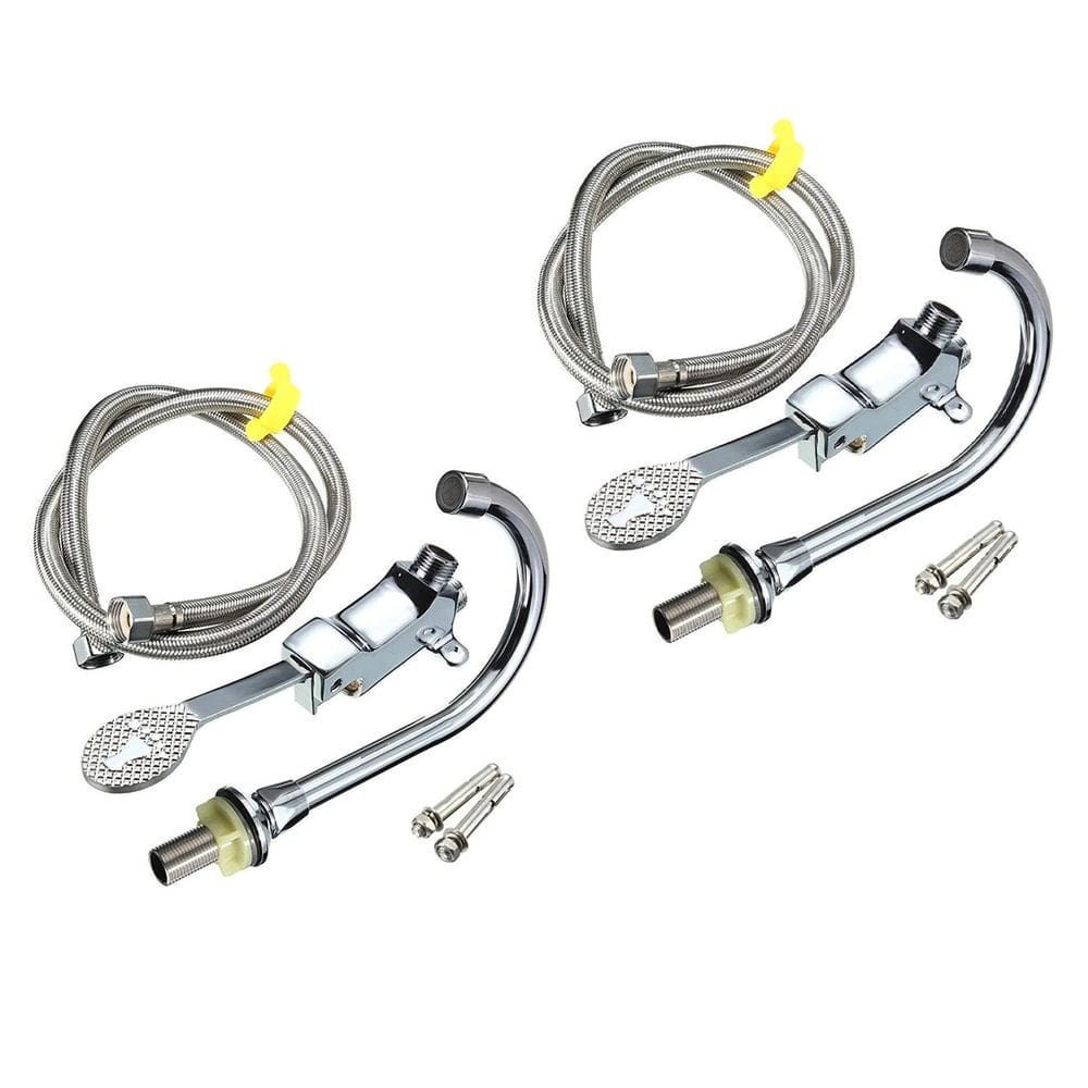 Torneira Com Pedal Kit 2 Uni Acionamento Sem Maos Hospital Clinica Laboratorio Medico
