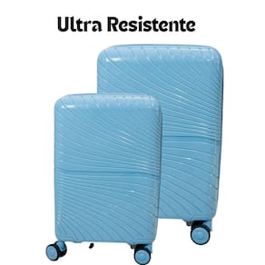 Conjunto De Malas Grande 35kg + Mala Média 23kg POLIPROPILENO Maldivas Oklahoa Expansiva Giratória 360°