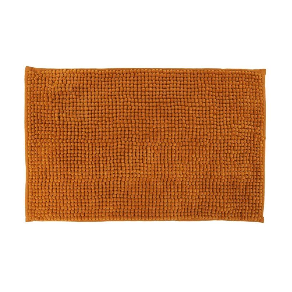 Tapete Para Banheiro Bolinha Antiderrapante Laranja 58x38cm