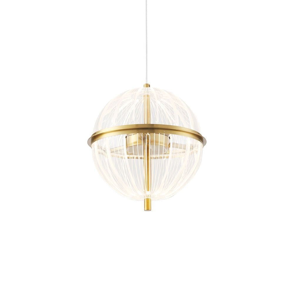 Lustre Pendente Nordecor Miza 2952 Ouro Brilho Led Bivolt