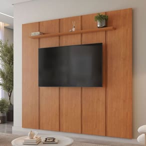 Painel para TV Até 75 Polegadas Zeus com Prateleira 100% Mdf Naturallle - Mavaular