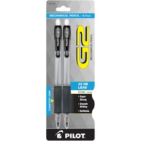 Lápis mecânicos PILOT G2 de 0,7 mm HB Lead com detalhes em preto