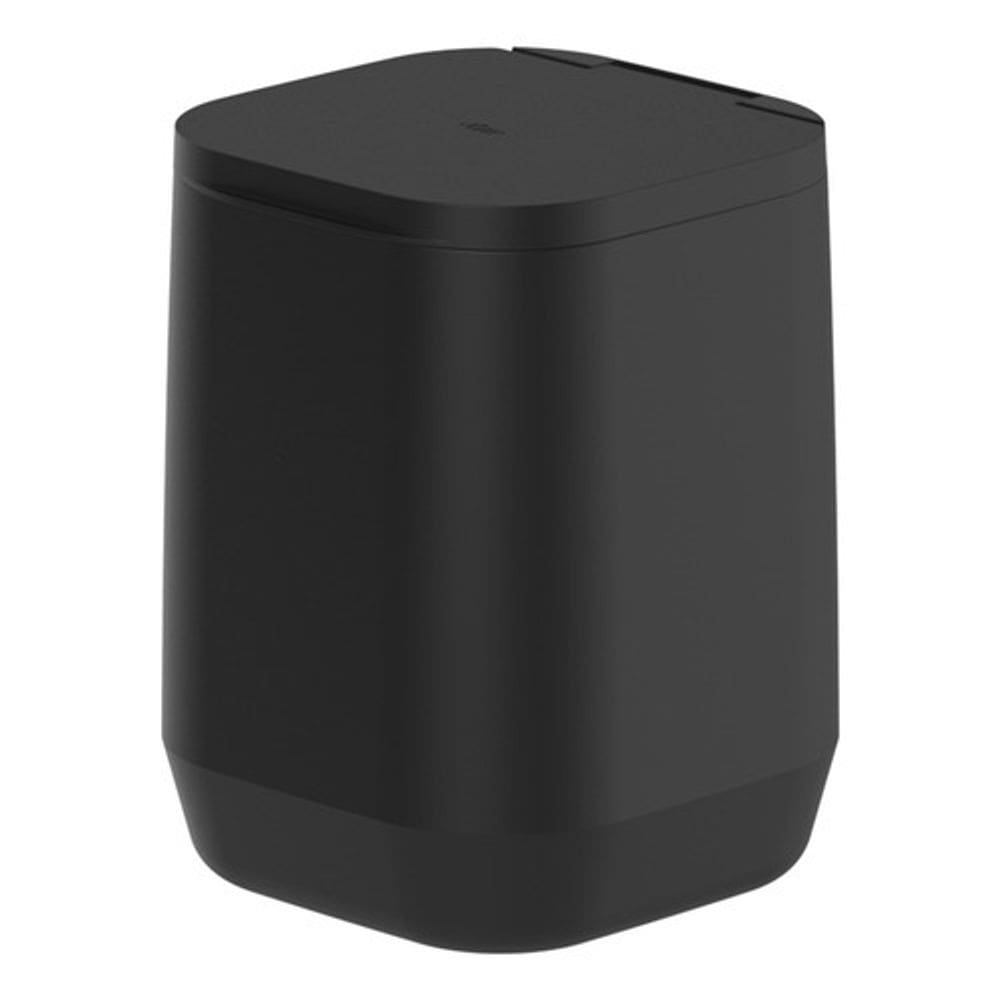 Lixeira De Piso Square Plastico Click Preta 6l 26x20x21cm