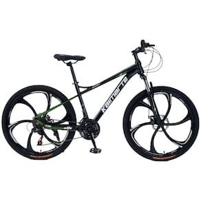 Bicicleta Aro 26 Alumínio Bike 21 Vel Marchas Freio a Disco Quadro Aço Carbono Cor Preto WCT FITNESS