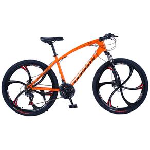 Bicicleta WCT Aro 26 Roda Magnésio Bike 21V Freio a Disco Leopard Laranja