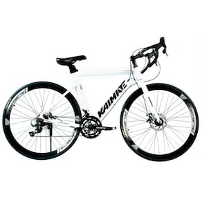 Bicicleta Speed Aro 700 Bike 16 Vel Marchas AeroEdge Freio a Disco Quadro Alumínio Resistente Leve Cor Branco - WCT FITNESS