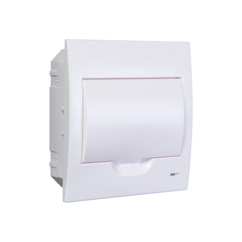 Quadro de Distribuição MarGirius QDE-08 de Embutir para 8 Polos Branco