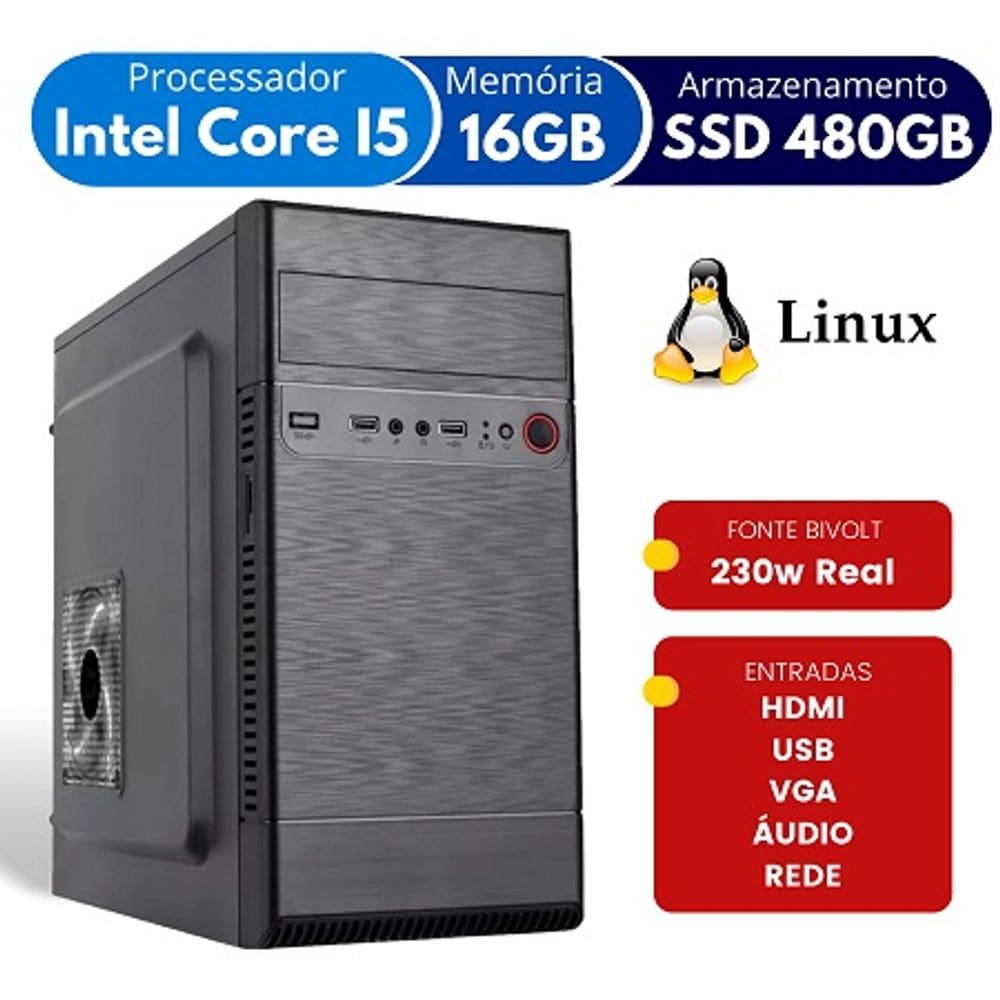 Computador Alphapc Intel Core I5 16 Gb Ssd 480gb