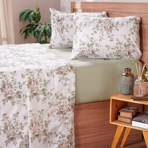 Jogo de Cama Solteiro Cotton Touch 3 Peças 88x188x30cm